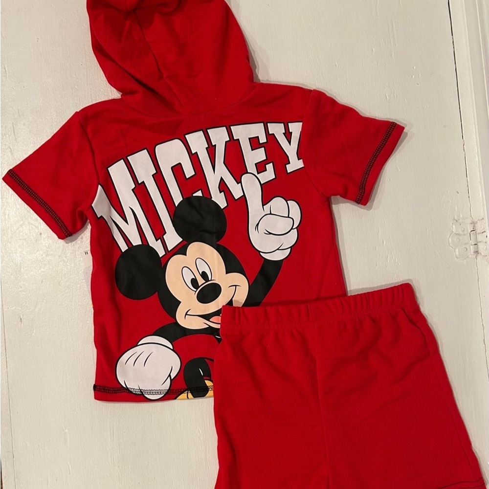 Disney Red Mickey Mouse Pajama Set